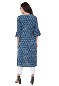 RUH_bell sleeves indigo long kurta