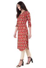 Load image into Gallery viewer, RUH_Rust Cotton Hand Block Printed Kurta