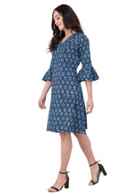 Load image into Gallery viewer, RUH_Indigo Bell Sleeves Dress