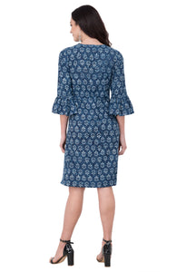 RUH_Indigo Bell Sleeves Dress