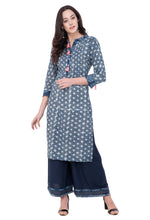 Load image into Gallery viewer, RUH_Indigo Starry Night Cotton Kurta