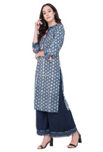 Load image into Gallery viewer, RUH_Indigo Starry Night Cotton Kurta