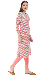 Ruh_ Pink Sequence white cotton kurta