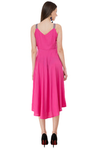 RUH_Pink Rayon Cotton dress