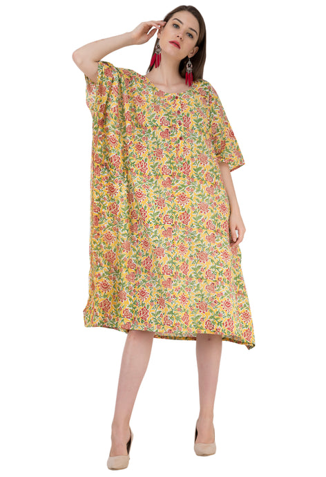 RUH_Yellow Cotton Kaftan