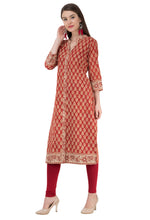 Load image into Gallery viewer, Red Cotton Jahota Kurta