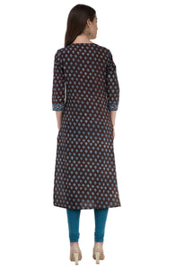 Brown with blue booti border Jahota Kurta
