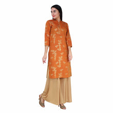 Load image into Gallery viewer, Cotton Tree Mustard  Golden Kurta