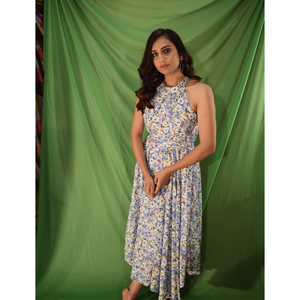 Halter Neck Cotton Dress