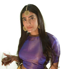 Load image into Gallery viewer, Blue Dhoop Chaon  Silk Blouse