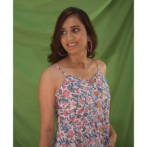 Block Printed Pocket Strap Dress