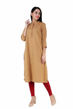 Load image into Gallery viewer, Beige Khadi Cotton Kurta