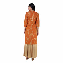 Load image into Gallery viewer, Cotton Tree Mustard  Golden Kurta